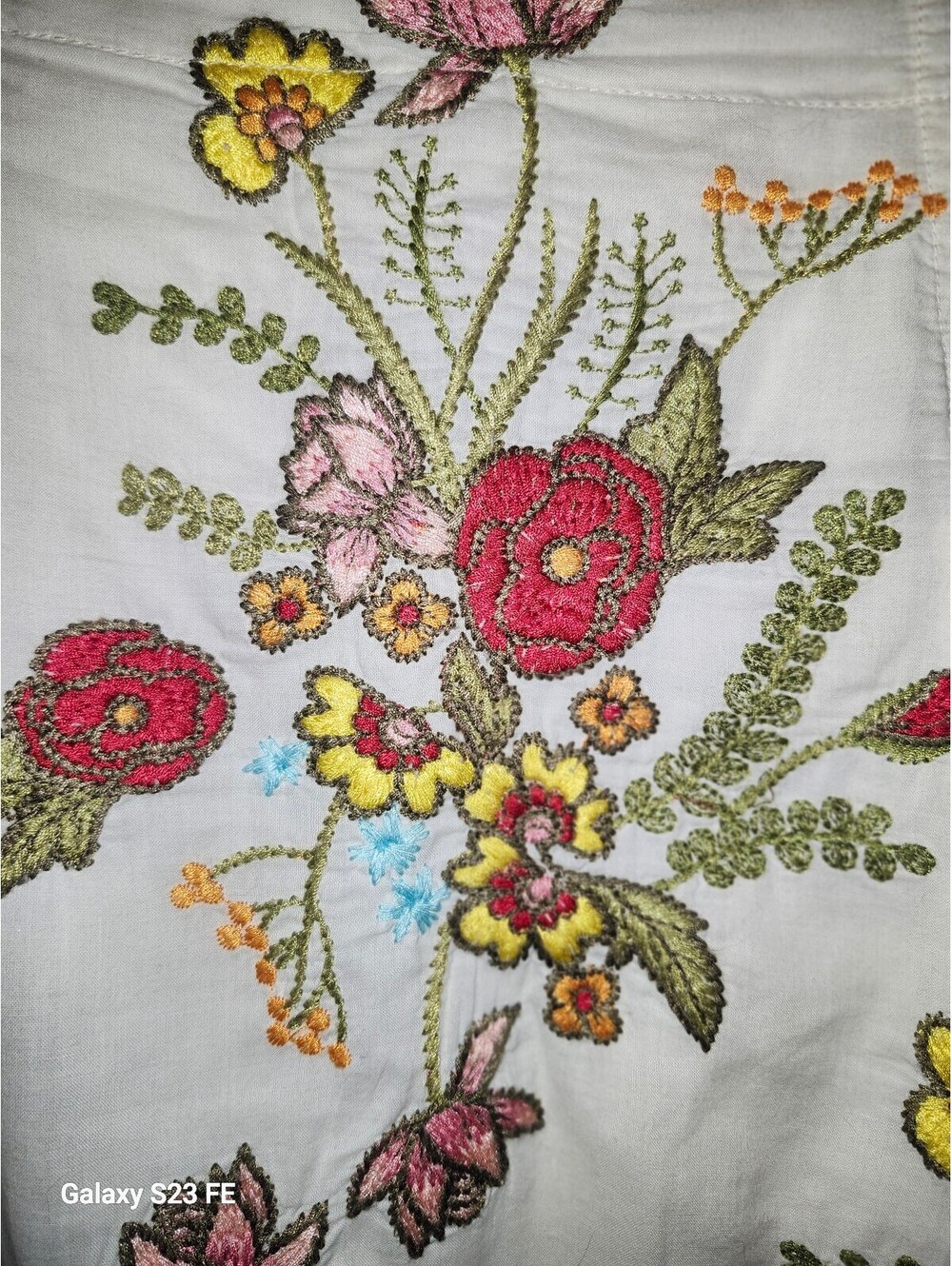 Johnny Was A Line Floral Embroidered Skirt Size 10 - Picture 8 of 8